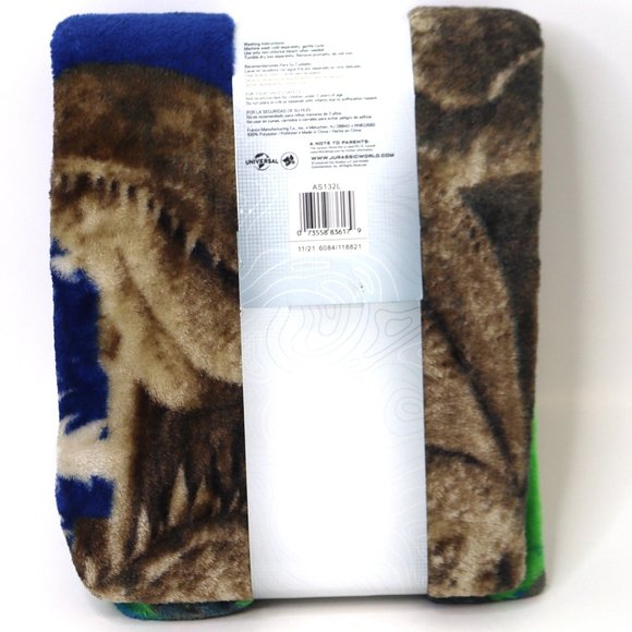 Jurassic World Dominion Kids Silky Soft Plush Throw Blanket 50"X40" " NEW 2022 - Picture 5 of 5